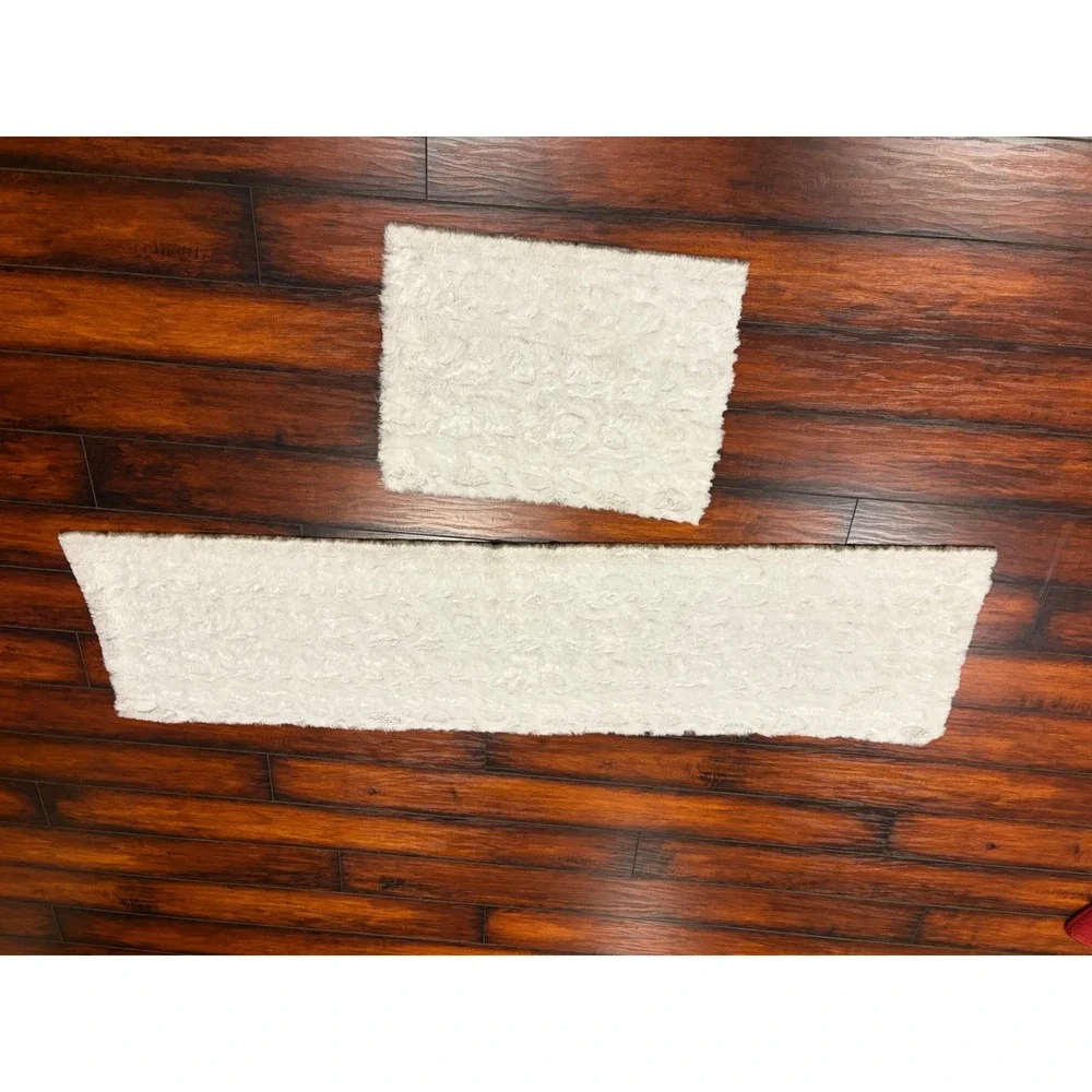 Boho Leopard Print Table‎ Runner Placemat Set Faux Fur Trim